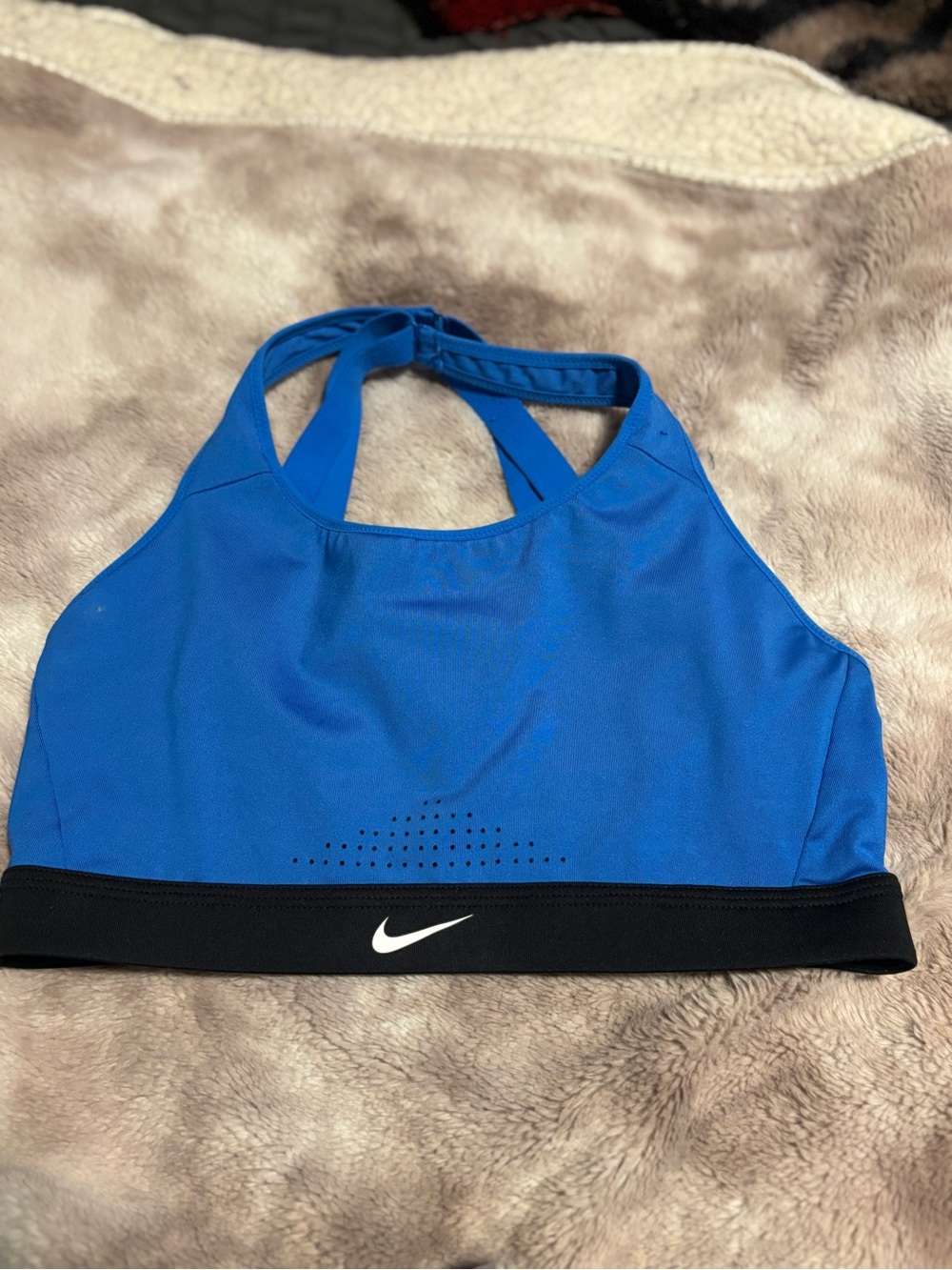 Nike Women’s Dri-FIT Sports Bra Blue Black Size Medium
(1269)
